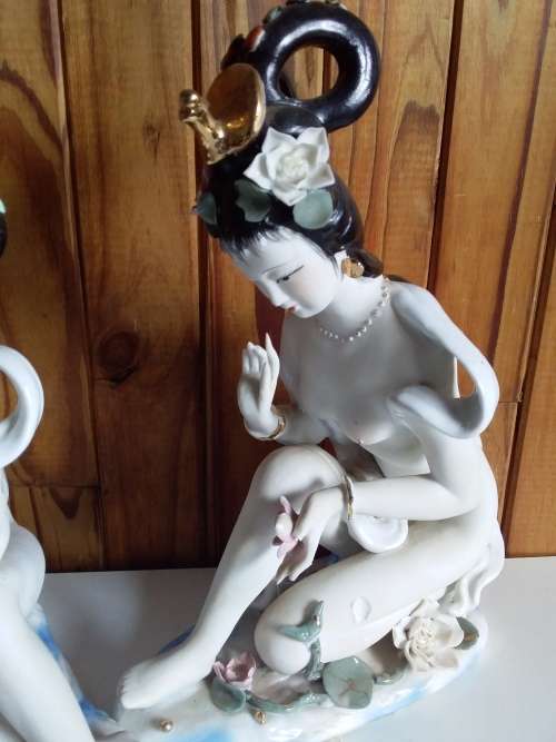 Set of Oriental Figurines with Some Defects