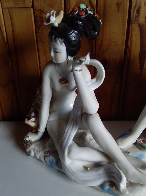 Set of Oriental Figurines with Some Defects