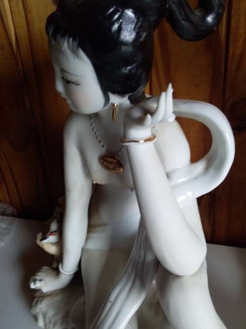 Set of Oriental Figurines with Some Defects