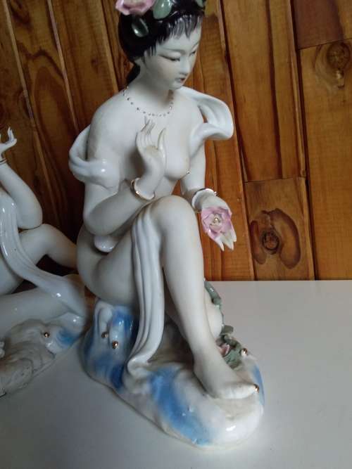 Set of Oriental Figurines with Some Defects