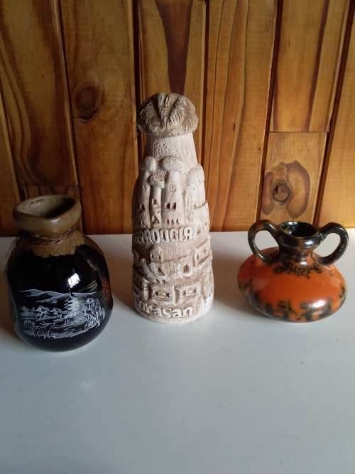 Three Pottery Type Ornaments for One Bid