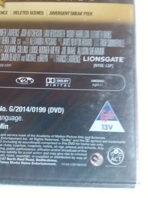 The Hunger Games - Catching Fire Sealed DVD Movie