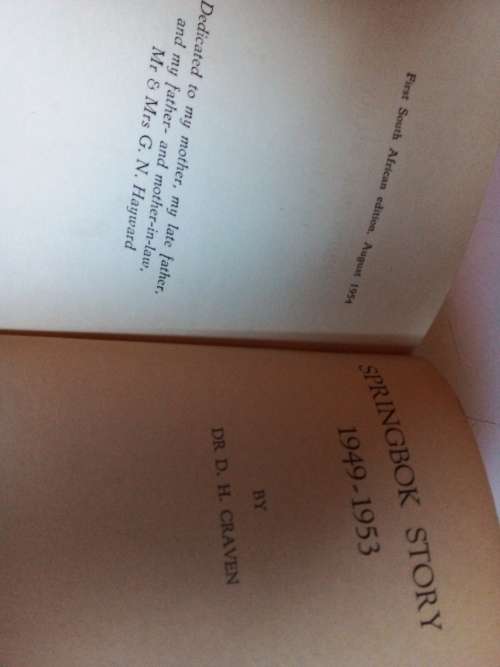 Springbok Story 1949 - 1953 Danie Craven