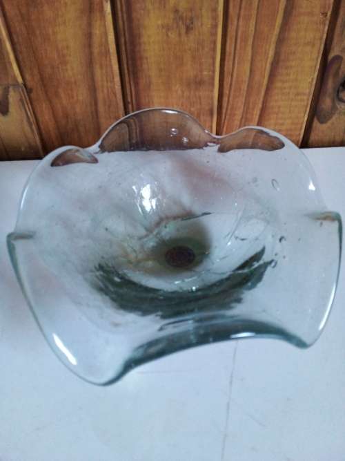 Handmade Recycled Glass Bowl from Mauritius