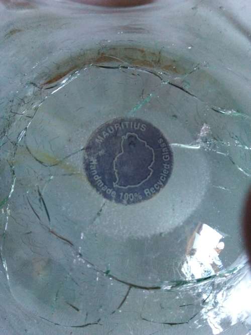 Handmade Recycled Glass Bowl from Mauritius