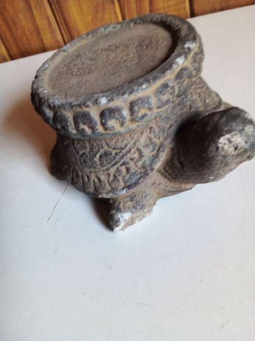 Old Stoneware Tortoise with Interesting Patterns