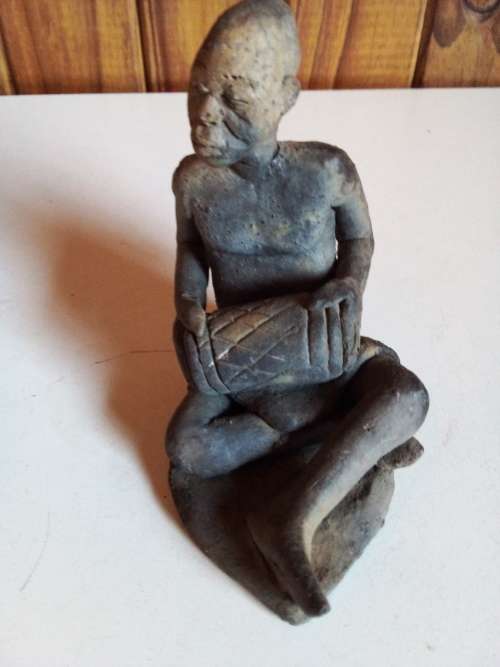Small Detailed Carved Stoneware African Figurine