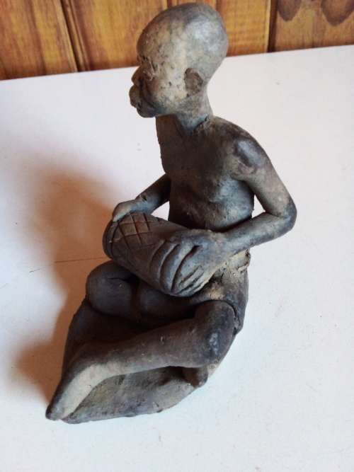 Small Detailed Carved Stoneware African Figurine