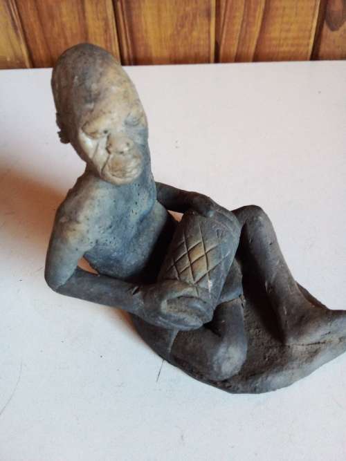 Small Detailed Carved Stoneware African Figurine