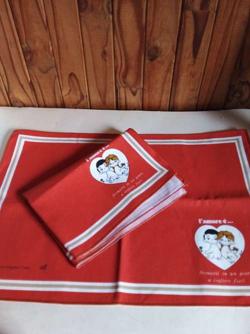 Two Vintage Love Is...Cloths in French Copyright Los Angeles Times