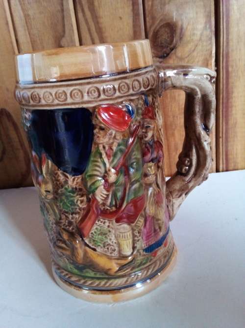 Vintage Tankard with Hunting Scene