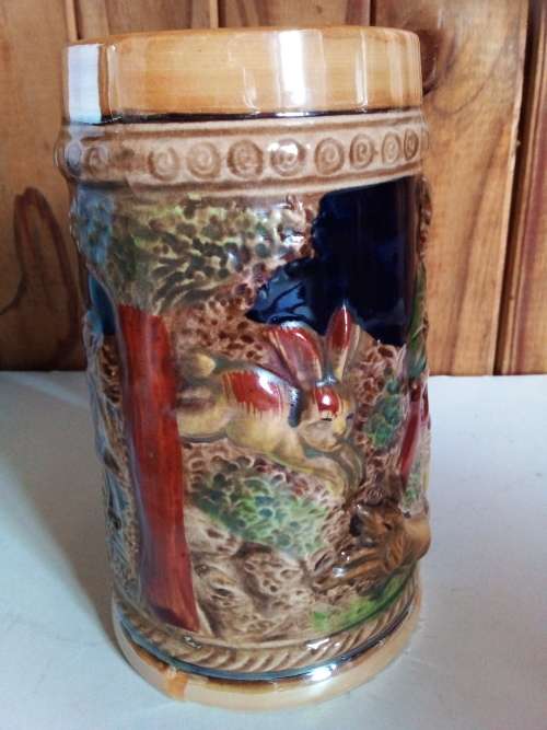 Vintage Tankard with Hunting Scene