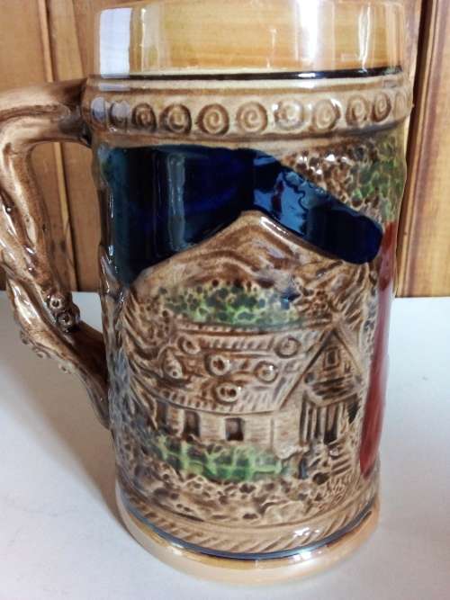 Vintage Tankard with Hunting Scene