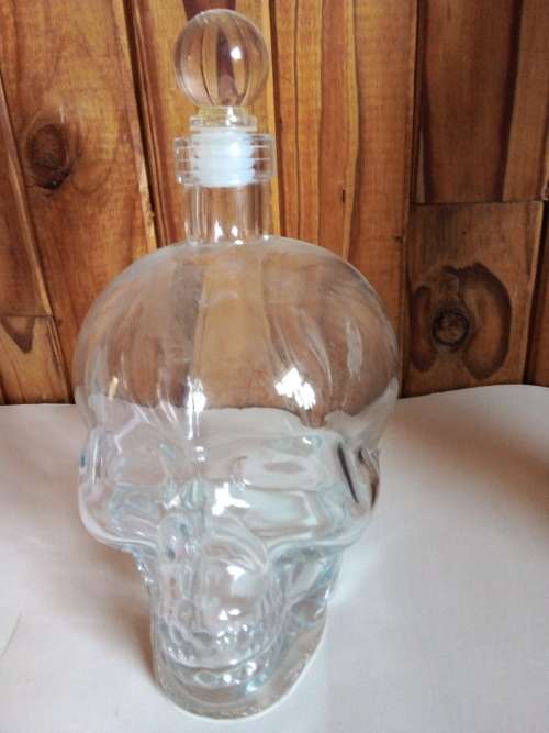 Very Cool Skull Shaped Glass Decanter