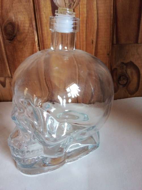 Very Cool Skull Shaped Glass Decanter