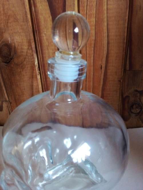 Very Cool Skull Shaped Glass Decanter