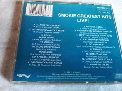 Smokie Greatest Hits Live CD