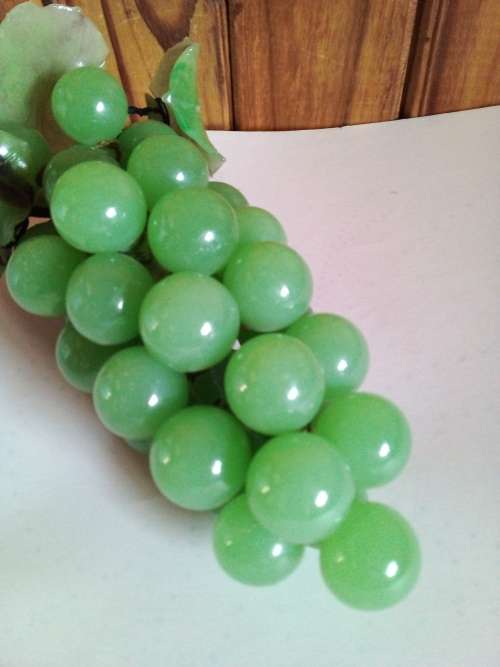 Bunch of Decorative Green Glass Grapes
