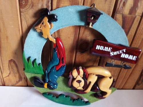 Lighthearted Wooden Home Sweet Home Wall Hanging