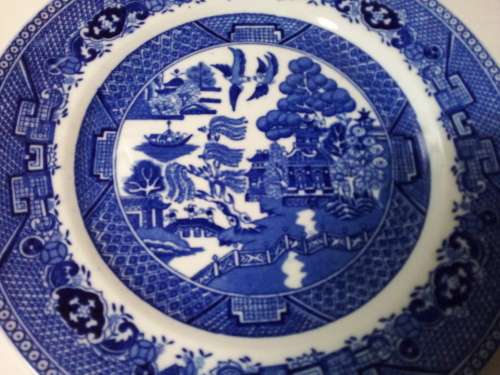 Vintage Victoria Porcelain Willow Plate
