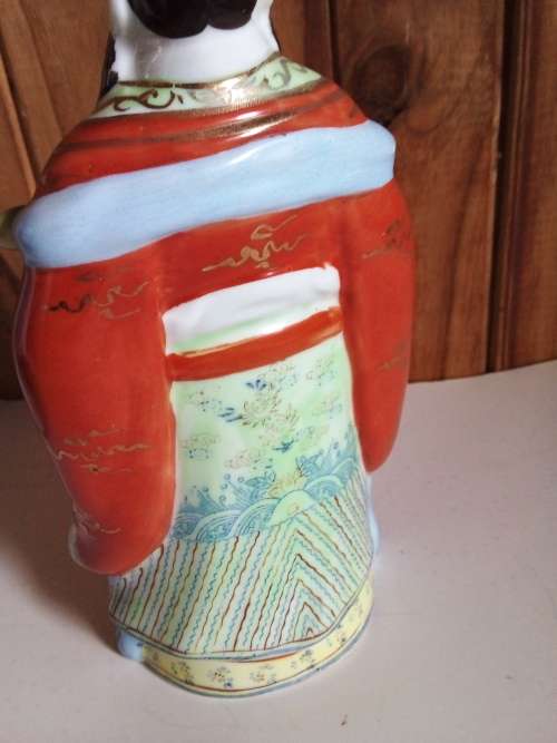 Vintage Glazed Porcelain Oriental Figurine