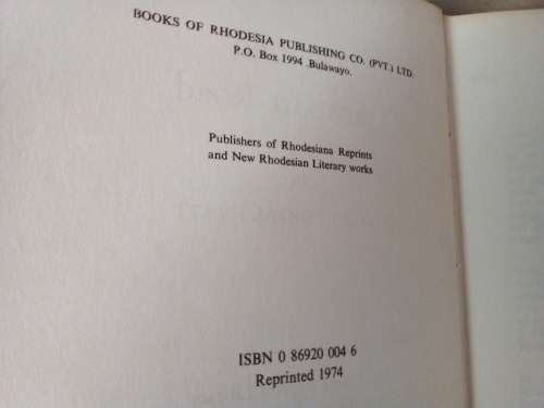 The Old Transport Road - Stanley Hyatt (Rhodesian Publication)