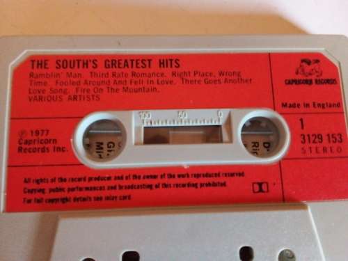 The South`s Greatest Hits Cassette Tape 1977 Made in England