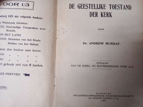 1915 Dr Andrew Murray - Geestelike Toestand Der Kerk