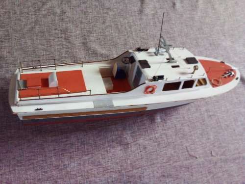 Vintage Assembled Kit Model Boat - Collection Only