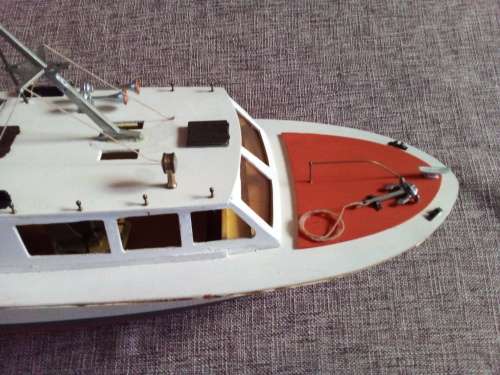 Vintage Assembled Kit Model Boat - Collection Only