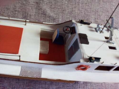 Vintage Assembled Kit Model Boat - Collection Only