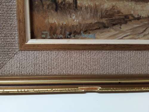 Small Framed Landscape Oil Painting