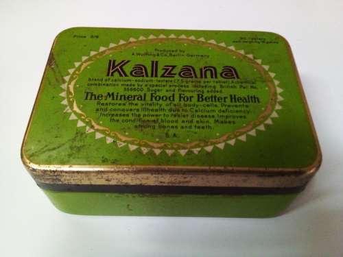Vintage Kalzana Tablet Tin