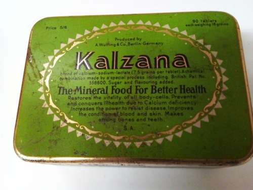 Vintage Kalzana Tablet Tin