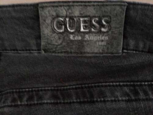 Ladies Faded Black Guess Daredevil Size 27 Jean