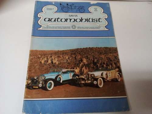 1987 Vol 13 Number 1 SAVVA Automobilist Magazine