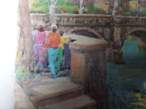 Unframed Painting by Italian Artist F. Neri