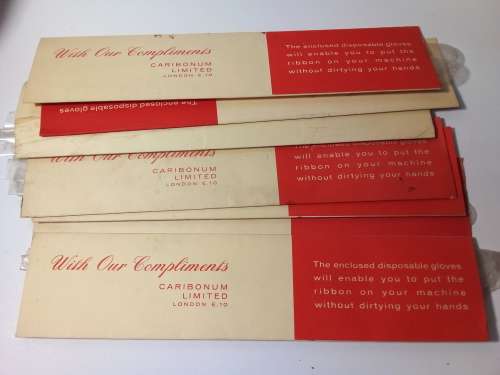 7 Packs Vintage Plastic Gloves for Changing Typewriter Ribbon