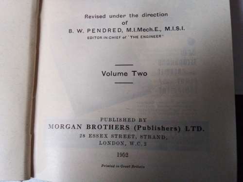 Kempe`s Engineer`s Year Book Vol 1 and 2 1952
