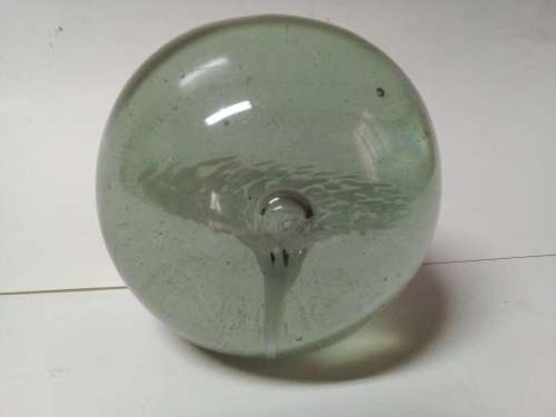 Speckles of White Solid Glass Paperweight