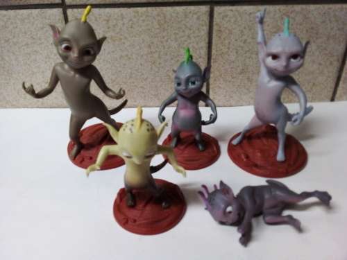 Five Cadbury Martian Figurines