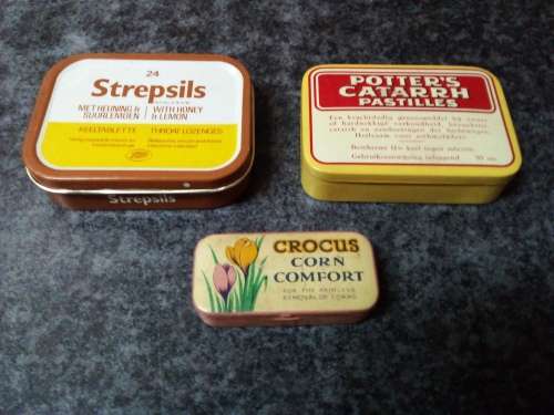 Three Small Medical Related Vintage Tins