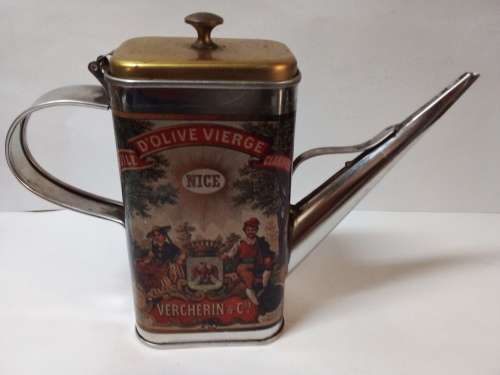 Old Decorative Oil Can with Handle and Snout