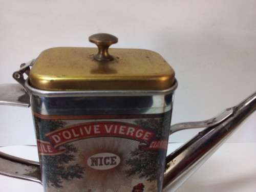 Old Decorative Oil Can with Handle and Snout