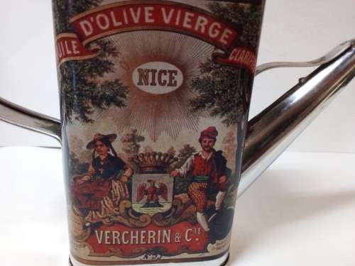 Old Decorative Oil Can with Handle and Snout