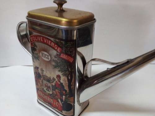 Old Decorative Oil Can with Handle and Snout