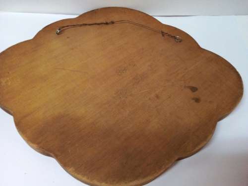 Carved Leaf Design Solid Wood Wall Hanging