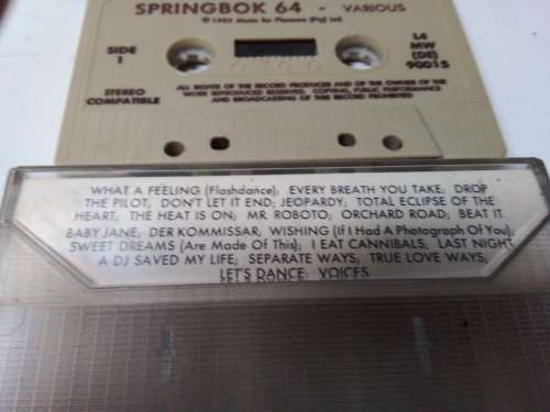 Springbok 64 20 Hot Singles Music Cassette Tape