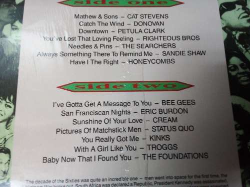 1990 Swinging 60`s Various Artists Vinyl LP