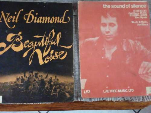 Two Old Music Sheets - Paul Simon and Neil Diamond